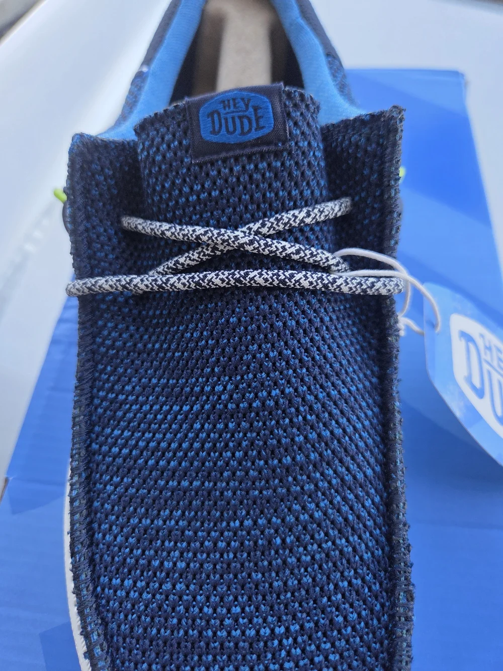 Hey Dude Navy Blue Knit Casual Shoe